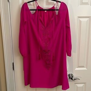 Lilly Pulitzer Off the Shoulder Silk Dress. Size XL.